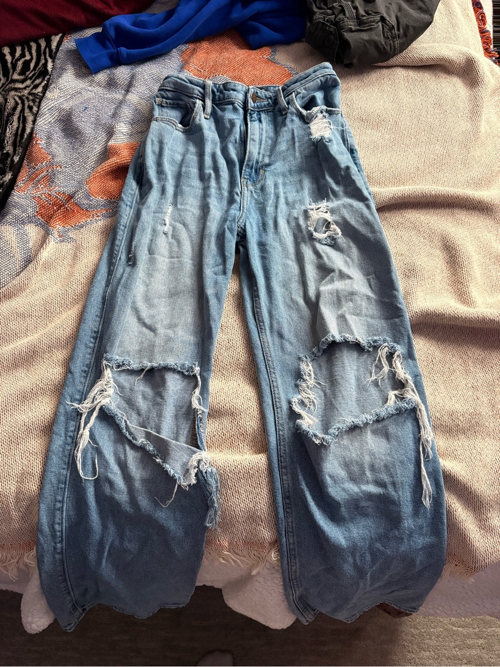 Hollister Light Blue Ultra High-Rise Dad Jeans